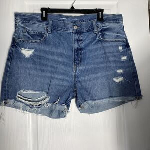 Plus Size Old Navy Women's Shorts sz 16 High-Waisted Slouchy Straight Distressed